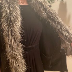 MICHAEL by MICHAEL KORS Faux Fur Collar Cardigan